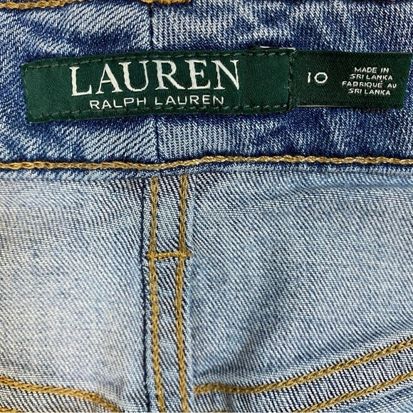 Lauren Ralph Lauren Women's Size 10 Blue Jeans Mid Rise Straight Leg Tapered - Picture 5 of 15